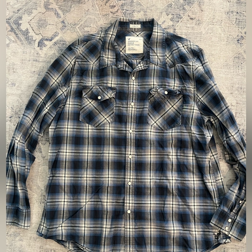 Men’s American Eagle Pearl snap long sleeve size XXL